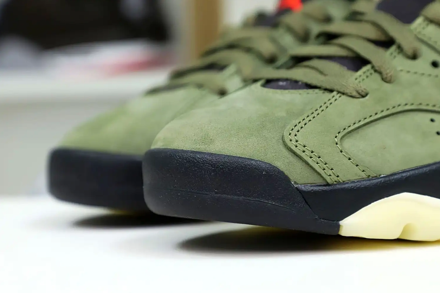 Kimikick TRAVIS RETRO JORDAN AIR X 6 SCOTT 'OLIVE' 0422